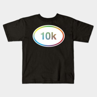 10k Running Race Distance Rainbow Kids T-Shirt